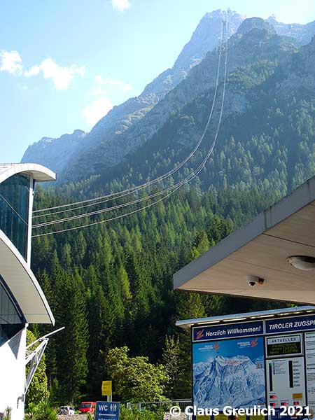 Foto: Seilstrecke Zugspitzbahn von Ehrwald