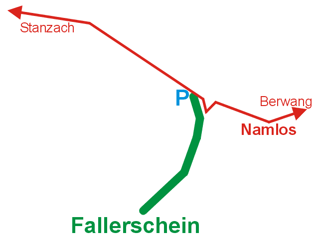 Grafik: Verlauf des Wegs nach Fallerschein